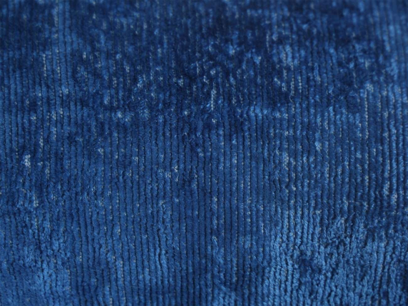 Blue Silk Velvet Handwoven Pillow Cover