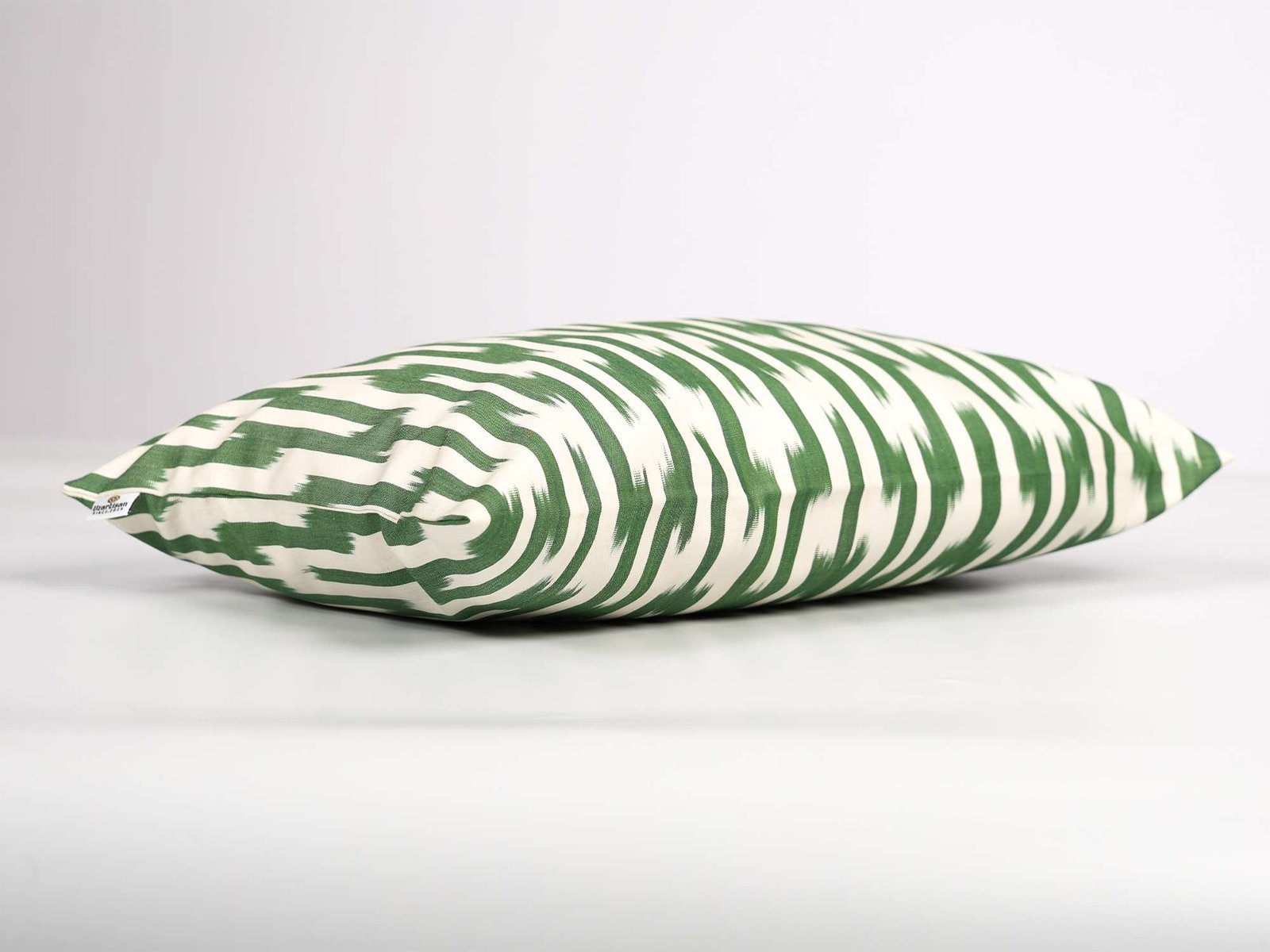 Green Ikat Stripe Cushion Cover - Image 5