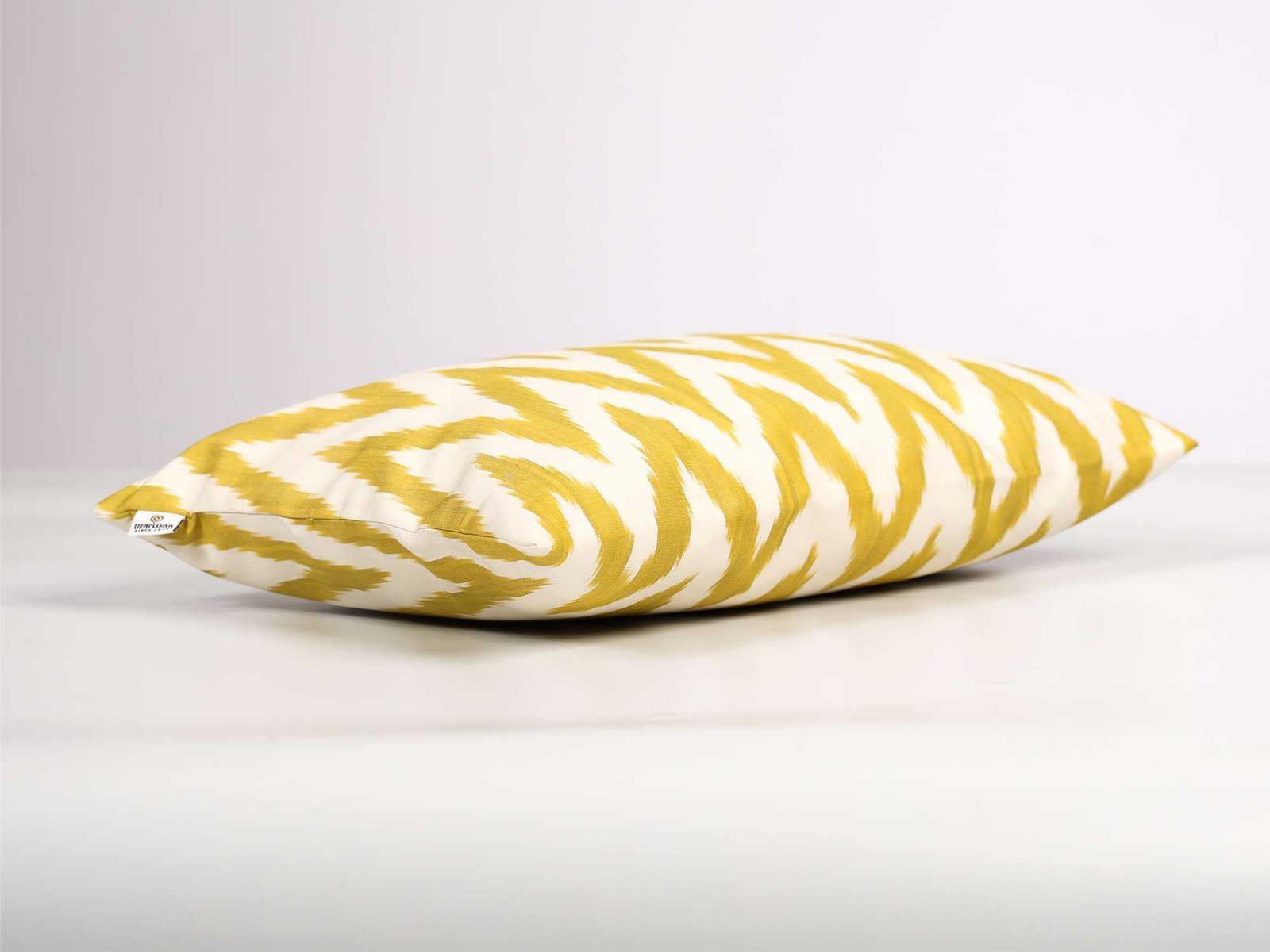 Yellow Cotton Ikat Cushion Cover - Image 5