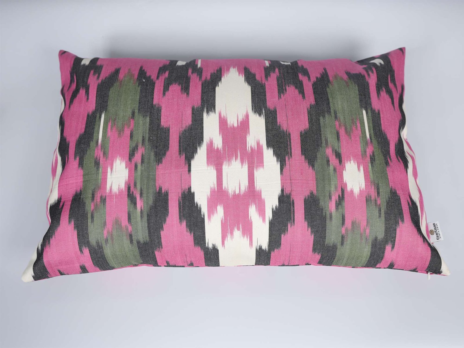 Pink and Black Ikat Cushion Cover - Image 5