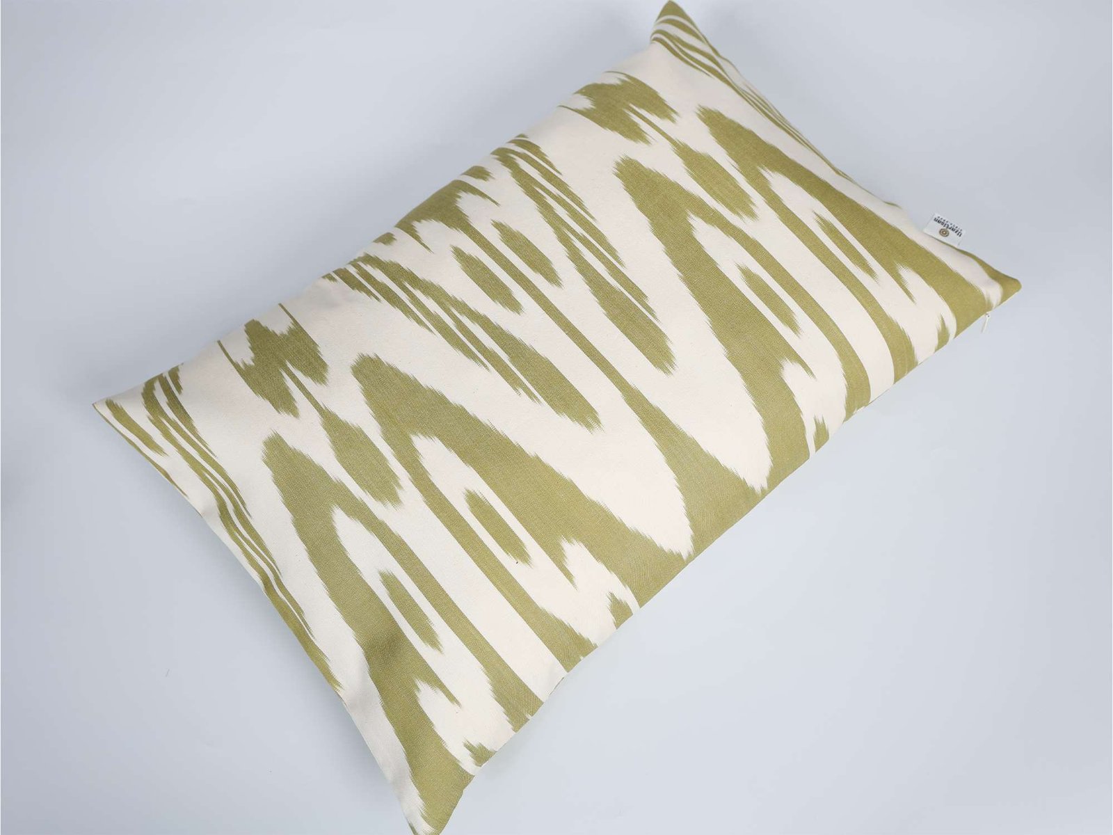 Olive Green Ikat Cushion Cover - Image 5