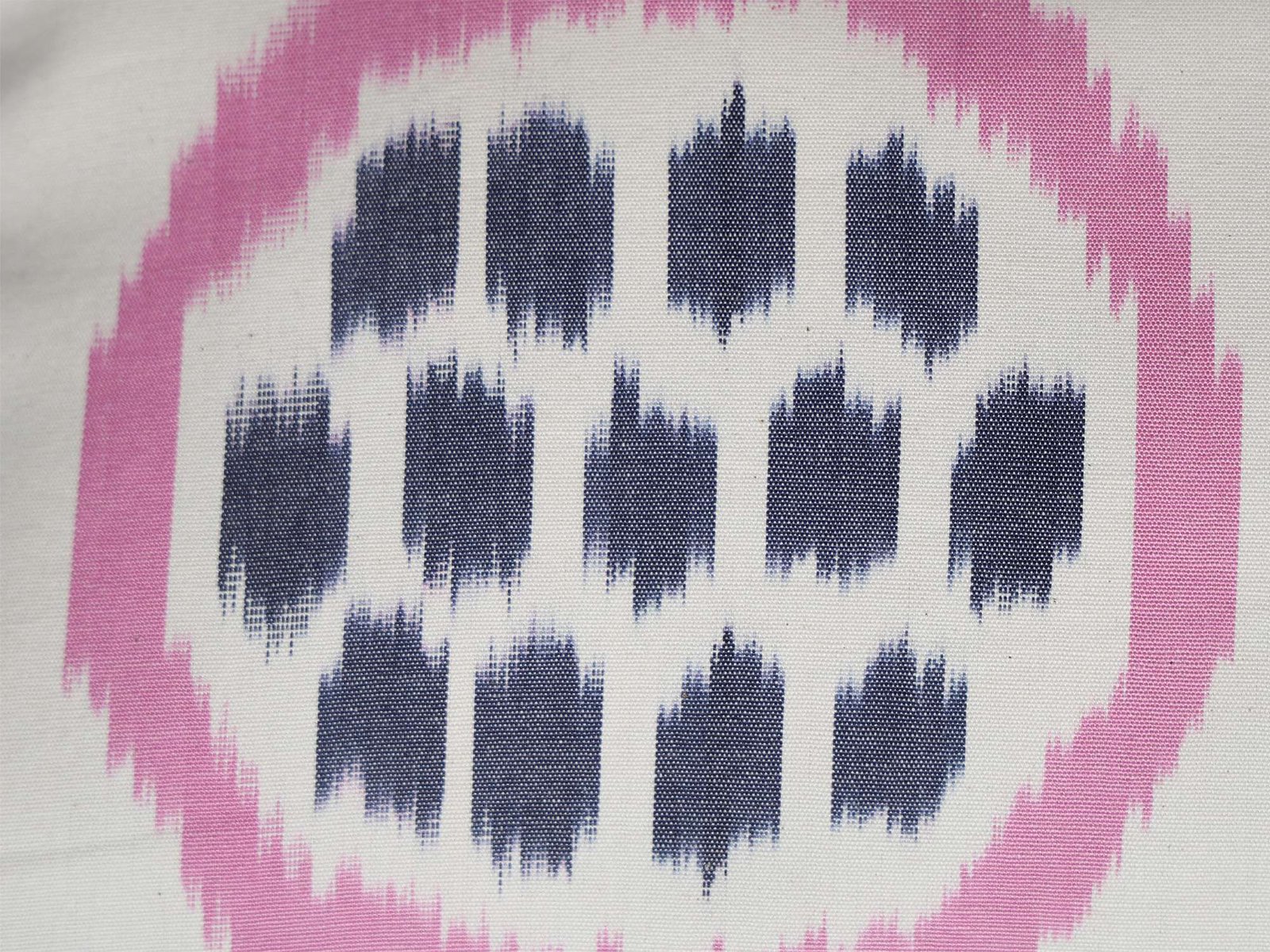 Elegant Pink Ikat Cushion Cover - Image 6