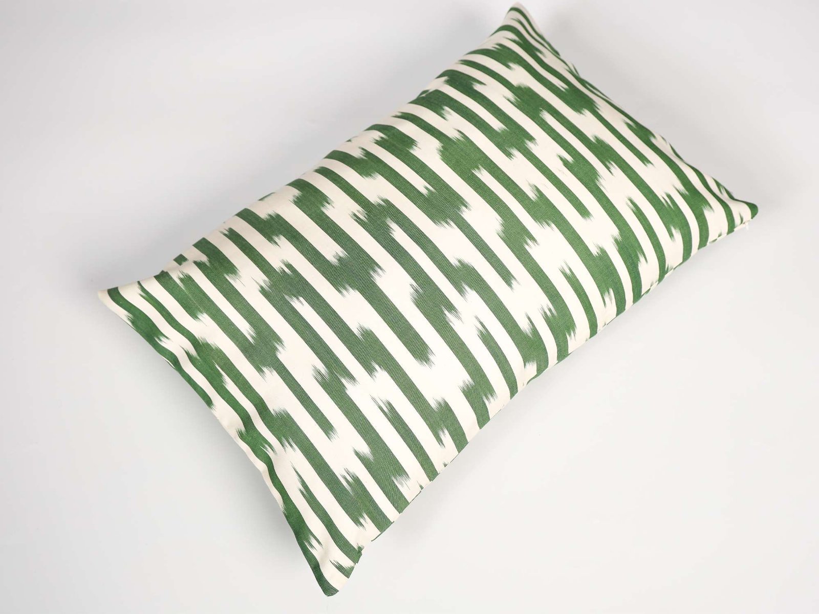 Green Ikat Stripe Cushion Cover - Image 6