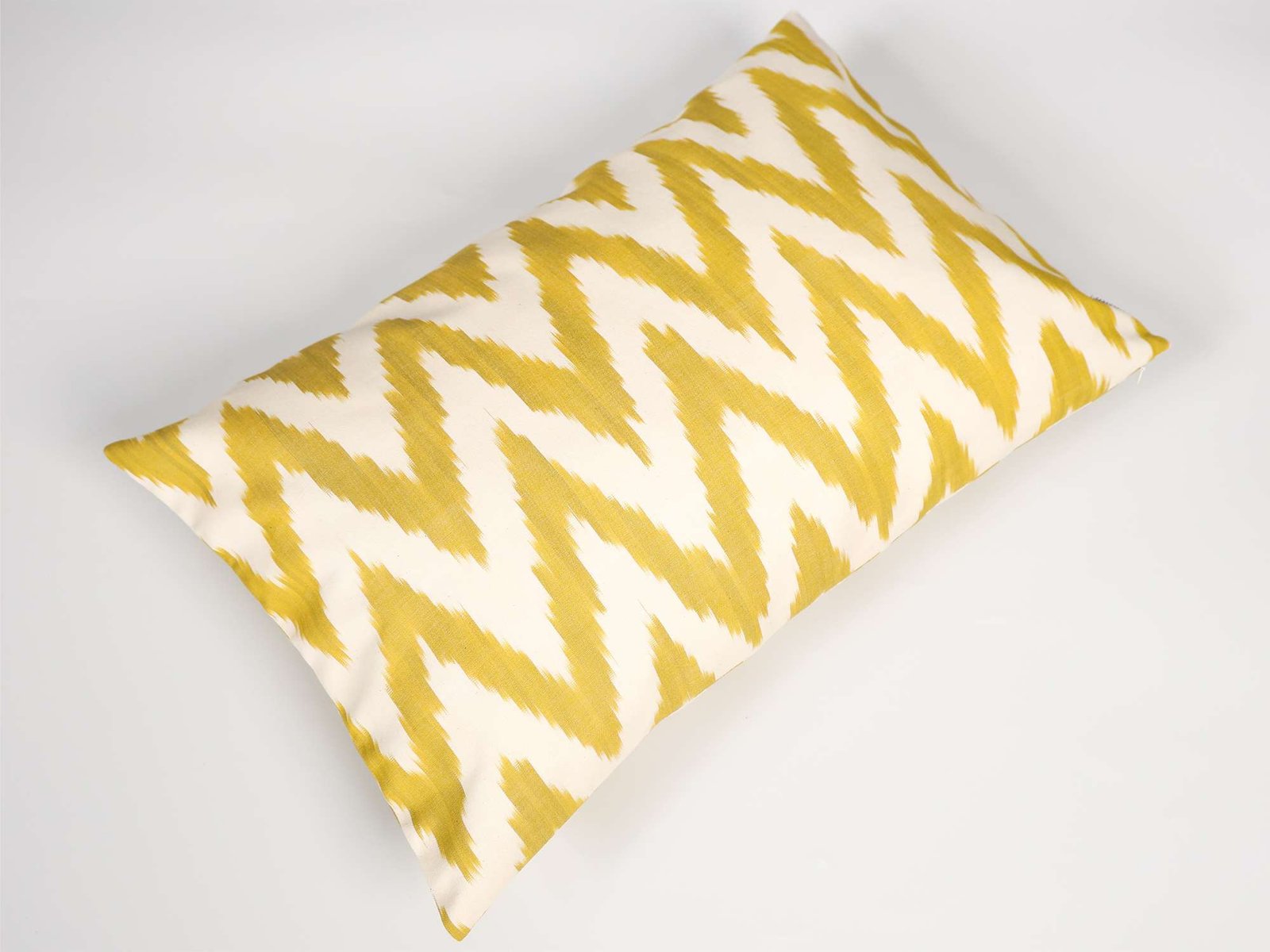 Yellow Cotton Ikat Cushion Cover - Image 6
