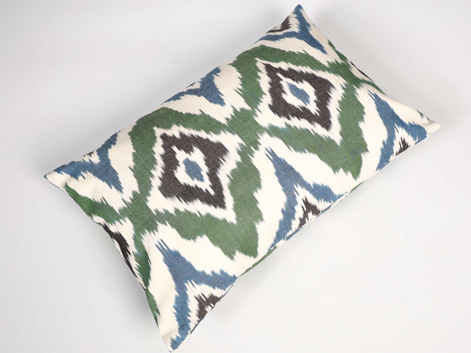 Green Blue Ikat Cushion Cover - Image 8
