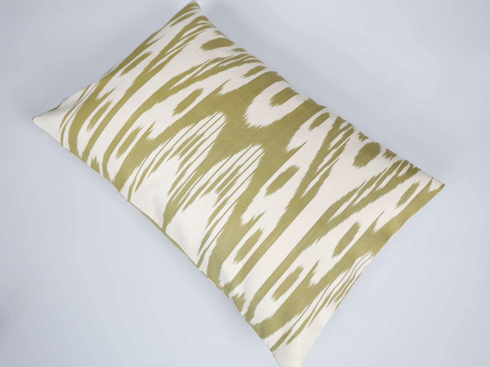Olive Green Ikat Cushion Cover - Image 6