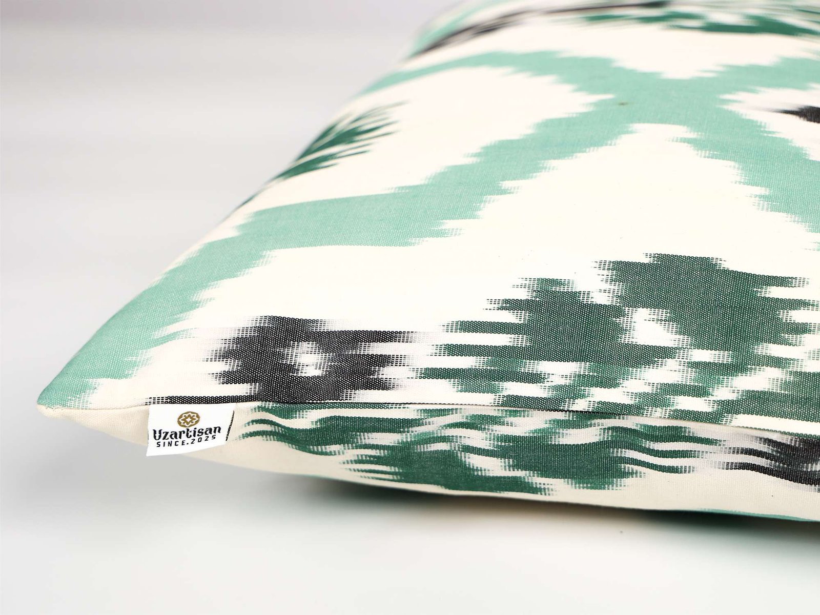 Mint Green Ikat Cushion Cover - Image 4