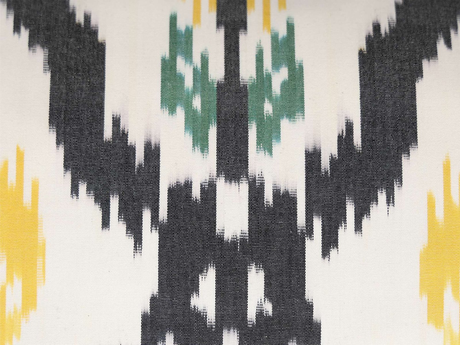 Yellow Black Ikat Cushion Cover - Image 5