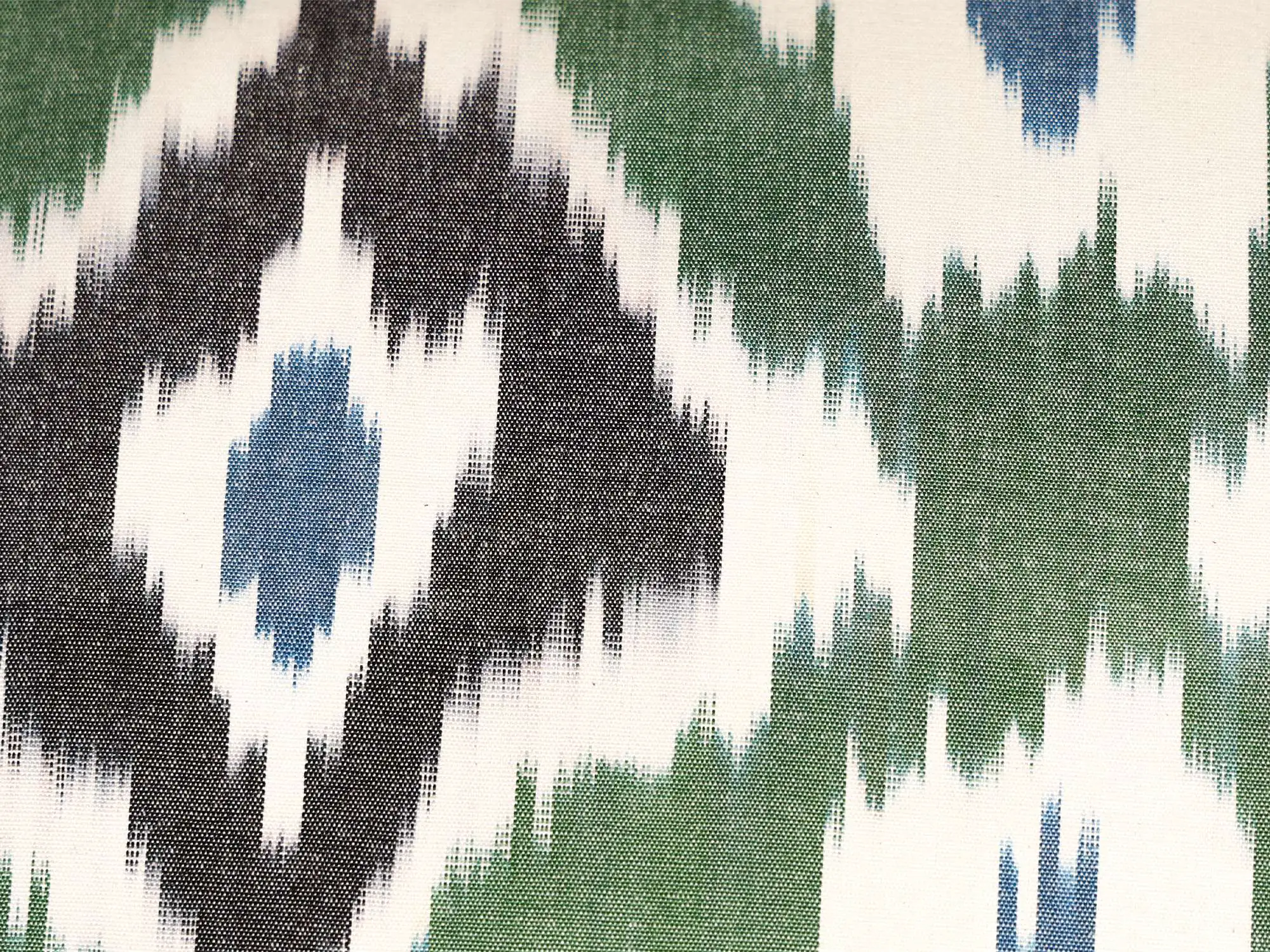 Green Blue Ikat Cushion Cover