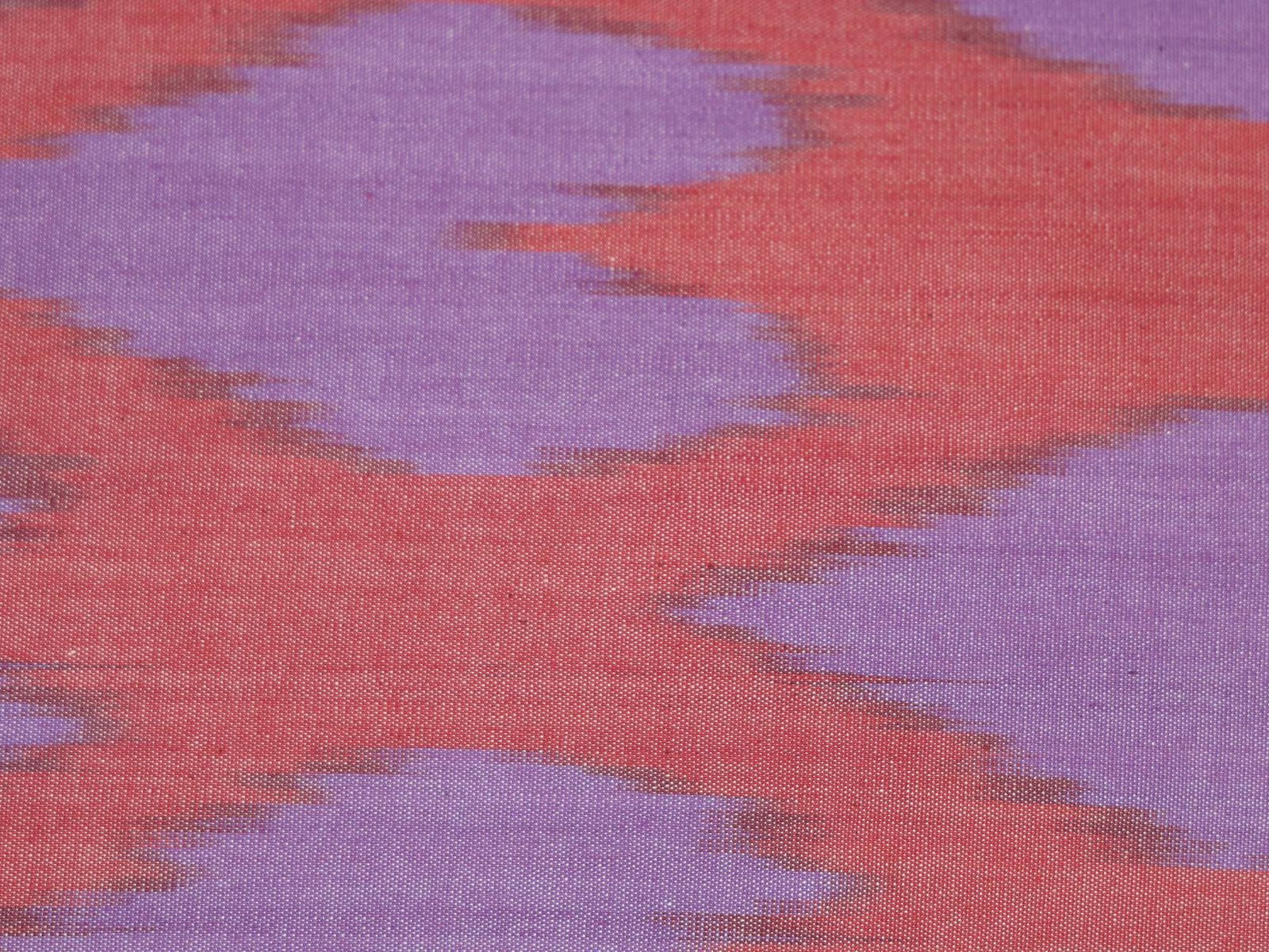 Coral Pink and Lavender Ikat Cushion Cover - Image 7