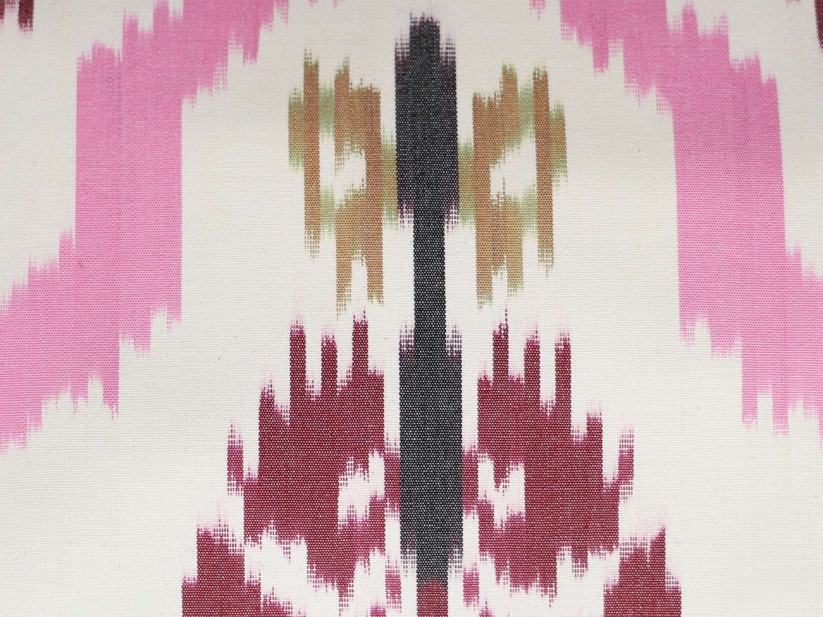 Pink Burgundy Ikat Pillow Cover - Image 4
