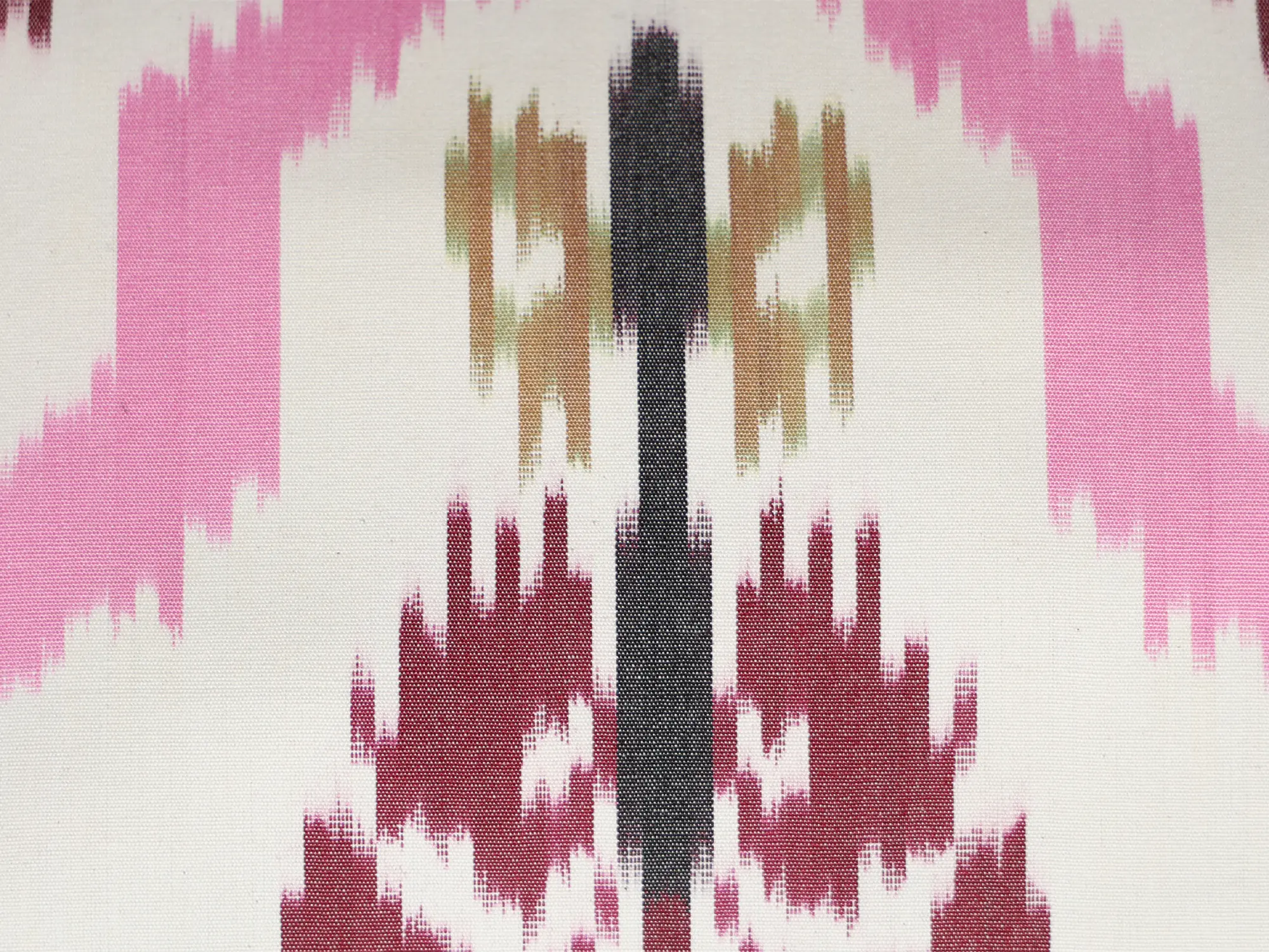 Pink Burgundy Ikat Pillow Cover