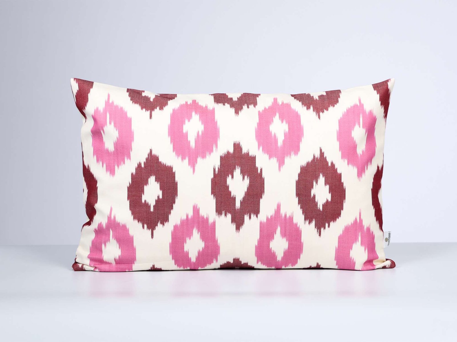 Pink Ikat Cotton Cushion Cover