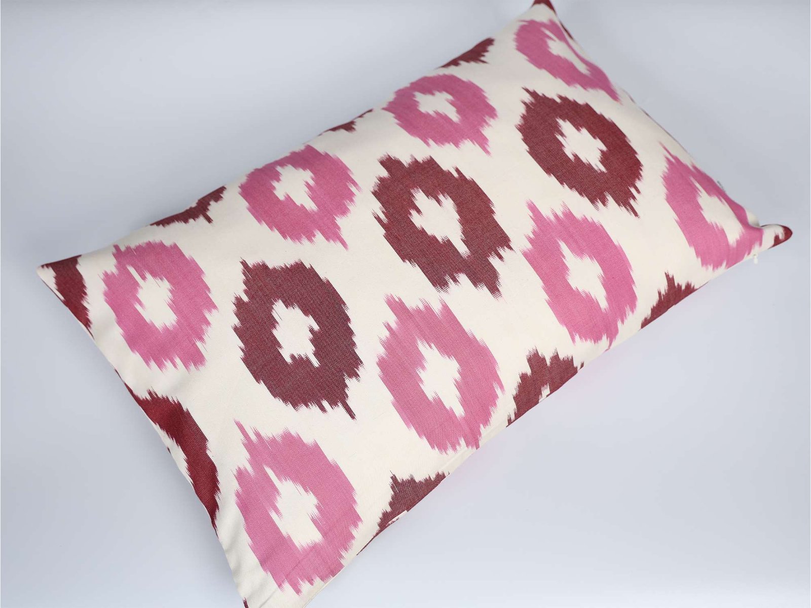 Pink Ikat Cotton Cushion Cover - Image 5