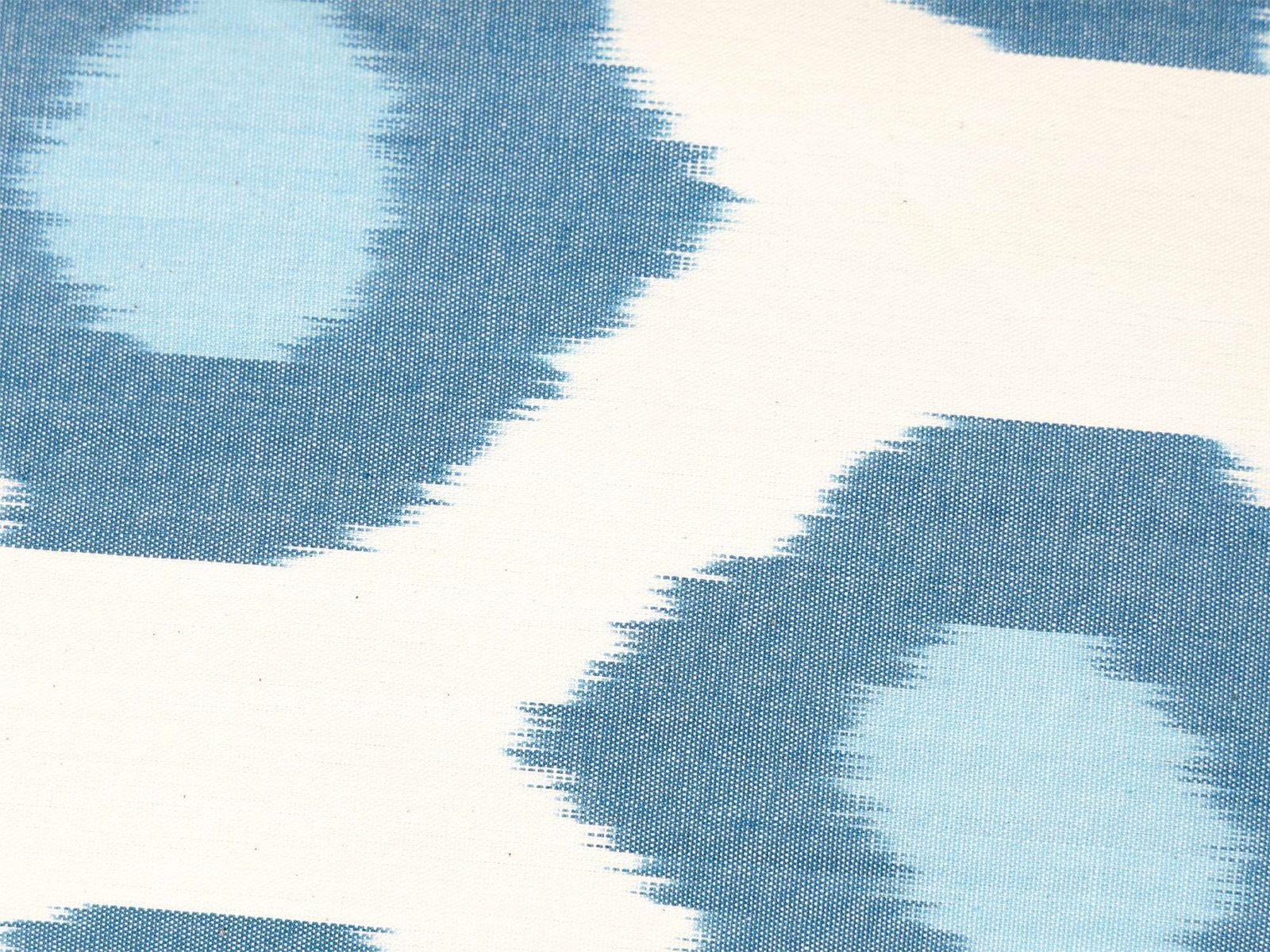 Blue Ikat Cushion Cover – Handmade Uzbek Pillow - Image 7