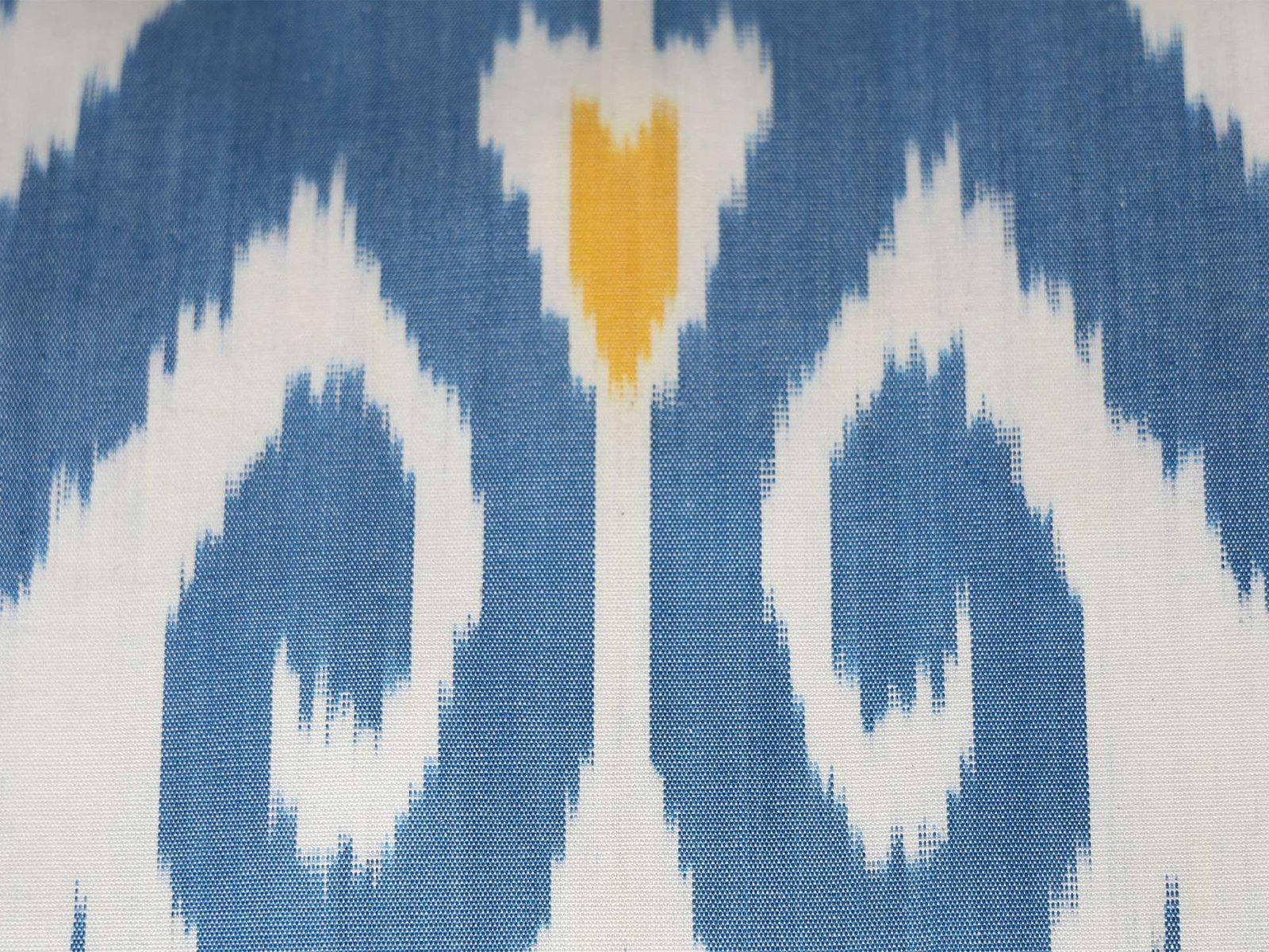 Blue Yellow Ikat Pillow Cover – Handmade Cushion - Image 5