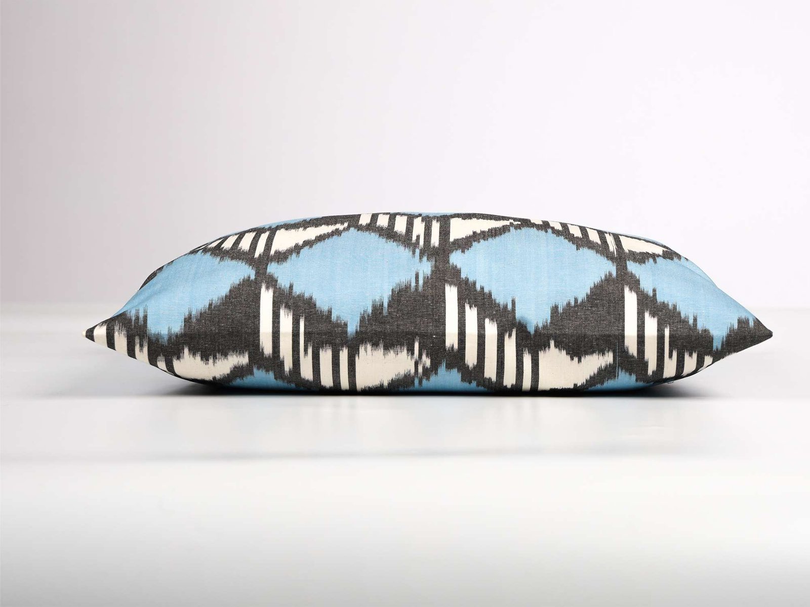 Blue Black Ikat Cotton Pillow Cover - Image 7