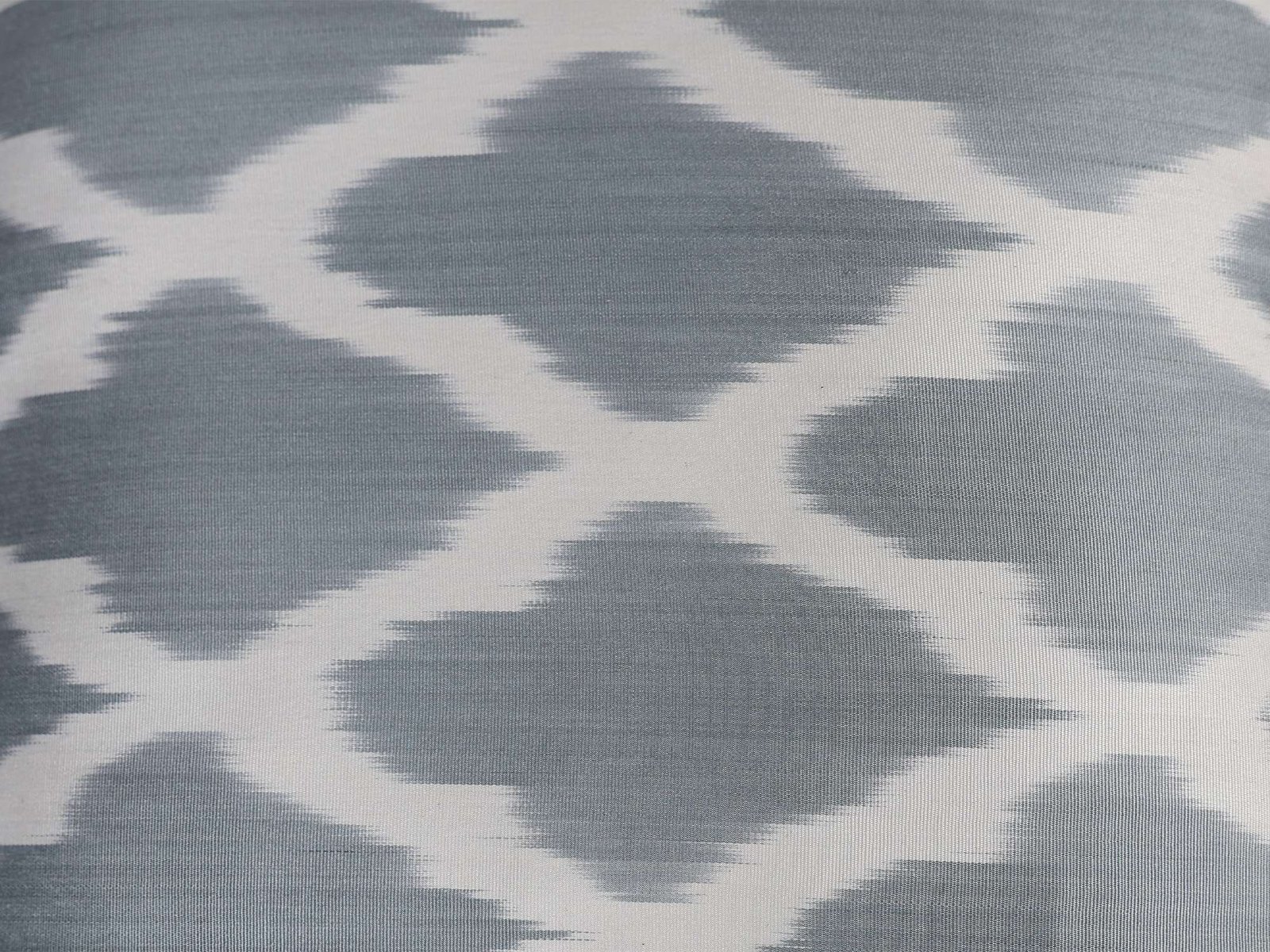 Soft Grey Handwoven Silk Ikat Cushion Cover - Image 8