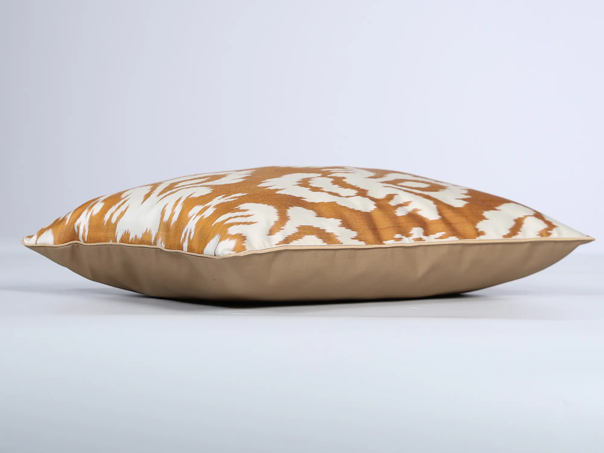 Mustard Gold Handwoven Silk Ikat Cushion Cover - Image 5
