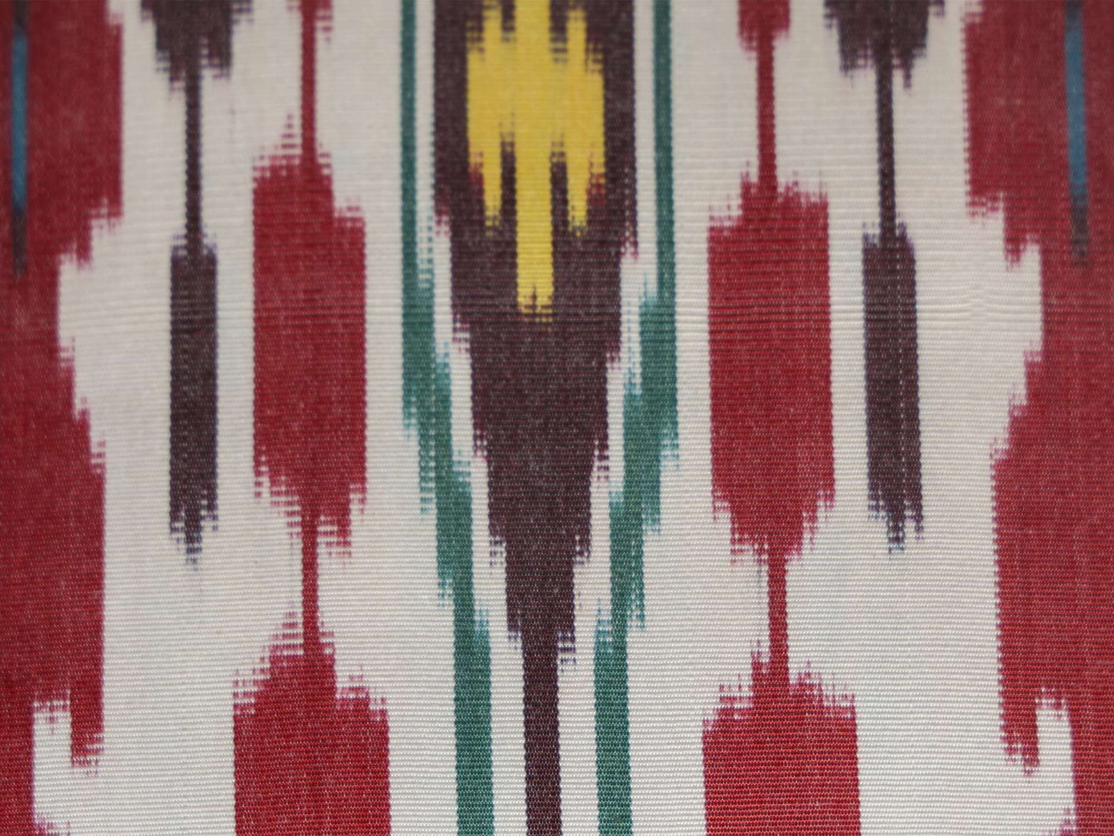 Burgundy Red Green Handwoven Silk Ikat Cushion Cover - Image 10