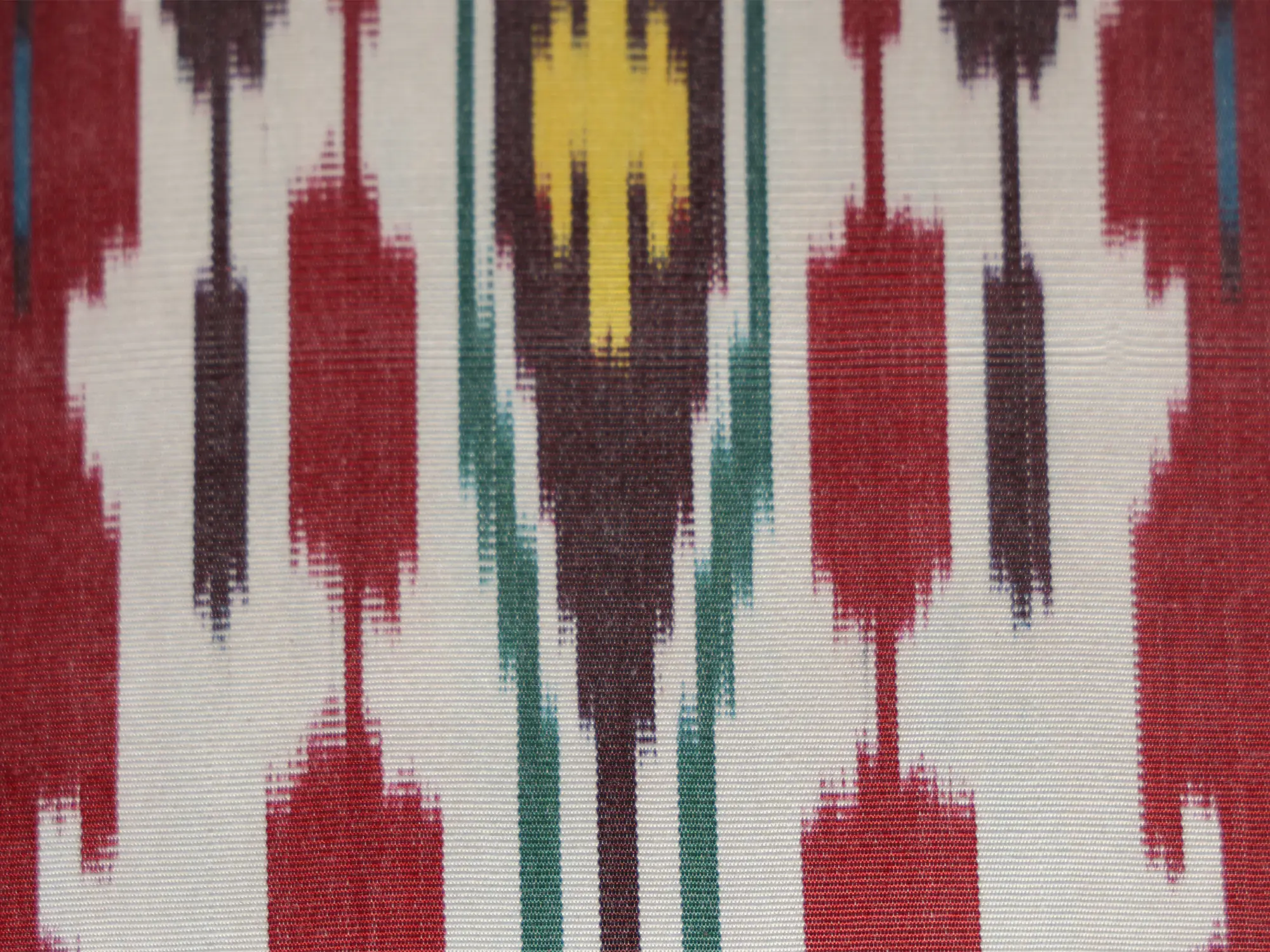 Burgundy Red Green Handwoven Silk Ikat Cushion Cover - Image 10