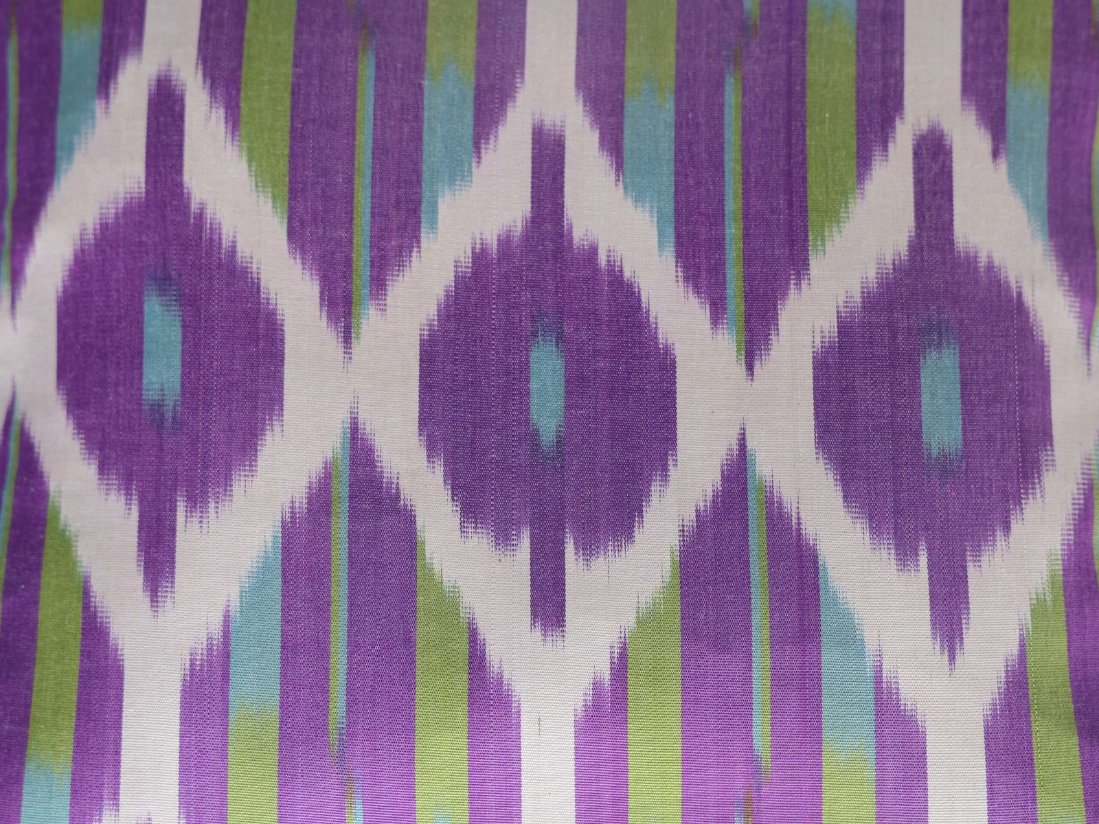 Purple Lime Green Handwoven Silk Ikat Cushion Cover - Image 8